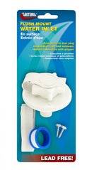 A01-0168VP Water Inlet 2-3/4" Flange MPT White Carded Camper RV Travel Trailer