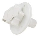 A01-0168 Water Inlet 2-3/4" Flange MPT White Bulk Camper RV Travel Trailer