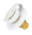A01-0170LF Water Inlet 2-3/4" Flange MPT White Bulk Camper RV Travel Trailer