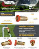 A01-1122 Hi-Flow Water Regulator Brass Lead-Free Bulk Camper RV Travel Trailer