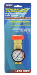 A01-1124VP Water Regulator Gauge Combo Brass Lead-Free Camper RV Travel Trailer
