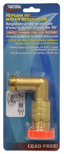 A01-2222VP Hi-Flow 90° Water Regulator Carded Brass Camper RV Travel Trailer