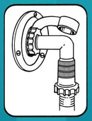A01-2222VP Hi-Flow 90° Water Regulator Carded Brass Camper RV Travel Trailer