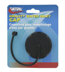 A0120SBKVP Gravity Water Inlet Cap Black Carded Plastic Camper RV Travel Trailer