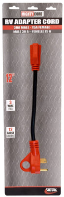 A10-3015HVP 12" Red Carded Power Cord Adapter Mighty Camper RV Travel Trailer