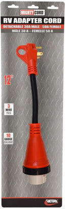 A10-3050HDVP 12" Red Carded Power Cord Adapter Mighty Camper RV Travel Trailer