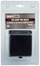 A10-30INBKVP Mighty Cord 30 Amp Power Inlet Black Camper RV Travel Trailer