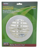 A10-3350VP Heating and A/C Register Round White Carded Camper RV Travel Trailer