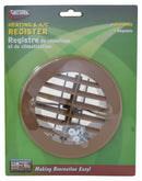 A10-3351VP Heating and A/C Register Round Beige Carded Camper RV Travel Trailer