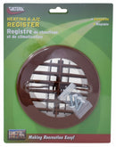 A10-3352VP Heating and A/C Register Round Brown Carded Camper RV Travel Trailer