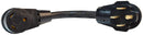 A10-5030FBK Mighty Cord 50AM-30AF Adapter Cord 12" Bulk Camper RV Travel Trailer