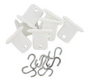 A77045 Awning Accessory Hangers White Carded Set of 6 Camper RV Travel Trailer