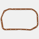 Single brown oil-pan gasket with perimeter bolt holes