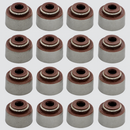 Intake and exhaust valve stem seal set containing sixteen seals