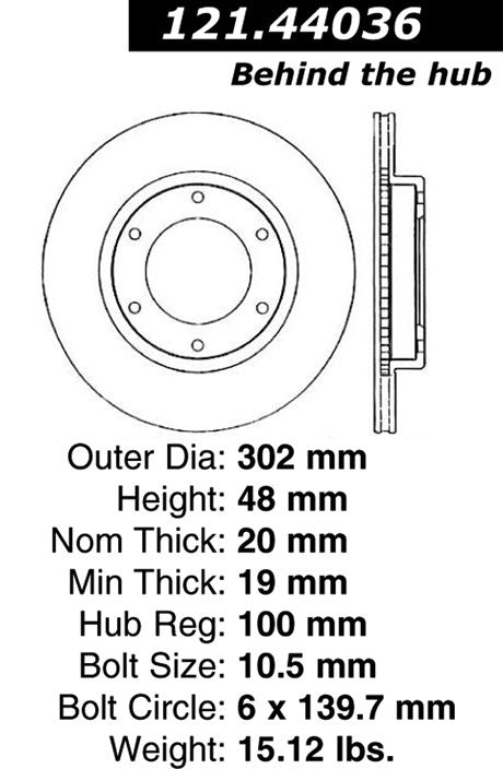 Front Brake Disc Rotor for Toyota Land Cruiser FJ40 FJ55 76-80