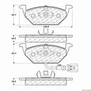 Front Brake Pad Set Volkswagen Beetle Golf Jetta 1999-2001