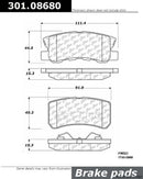 Rear Brake Pad Set for Mitsubishi Montero