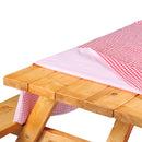 Red White Checkered Tablecloth 54" x 72" Vinyl Picnic Camping