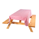 Red White Checkered Tablecloth 54" x 72" Vinyl Picnic Camping