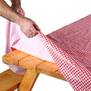 Red White Checkered Tablecloth 54" x 72" Vinyl Picnic Camping