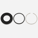 Caliper repair kit with one rubber boot, one piston seal and one split retaining ring