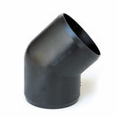F02-2024 Hose Coupler 45° 3" Hose x 3" Hose Black Camper RV Travel Trailer