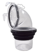 F02-3112CLBK EZ 90° Bayonet Sewer Fitting Clear/Black Camper RV Travel Trailer