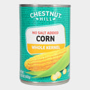 6 Cans Chestnut Hill No Salt Whole Kernel Corn, 15.25 oz