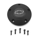 14" Black Billet Classic Steering Wheel Leather Chevy Logo w/ Install Kit 1916-1