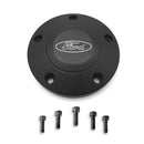 14-3/4" Billet Aluminum Classic Steering Wheel Leather Ford Logo w/ Install Kit