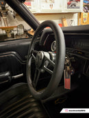 14" Black Billet Classic Steering Wheel Leather Chevy Logo w/ Install Kit 1916-2