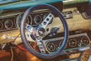 11-1/2" Chrome Classic Steering Wheel Black Foam Grip 3-Spoke