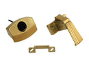 Entry Door Handle Fits Door 1-1/4" Thick Brass RV Camper Travel Trailer