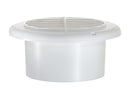 Heating/Cooling Register 4" Mounting Collar 5" White RV Camper Travel Trailer