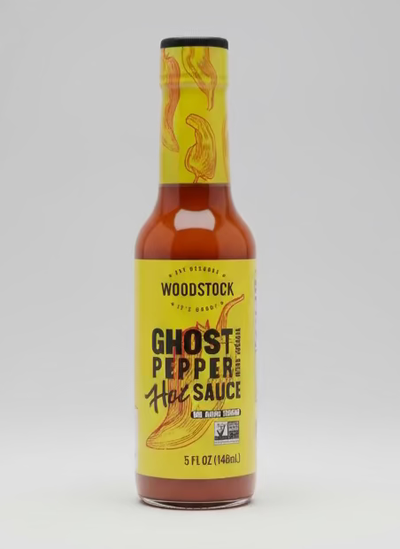 Woodstock Ghost Pepper Extreme Hot Sauce 5 Oz Naga jolokia chili