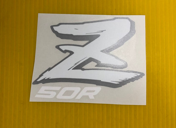 Honda Z 50R Silver White sticker for your Fuel tank Z50 Gas