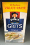 Quaker Instant Grits Original Value Pack 22 Packets Breakfast Corn