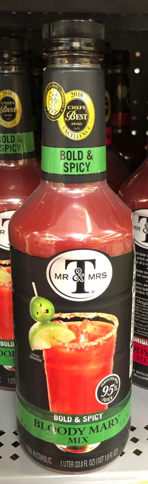 Mr & Mrs T Bold & Spicy Bloody Mary Mix 1 liter Bottle Vodka Mixer