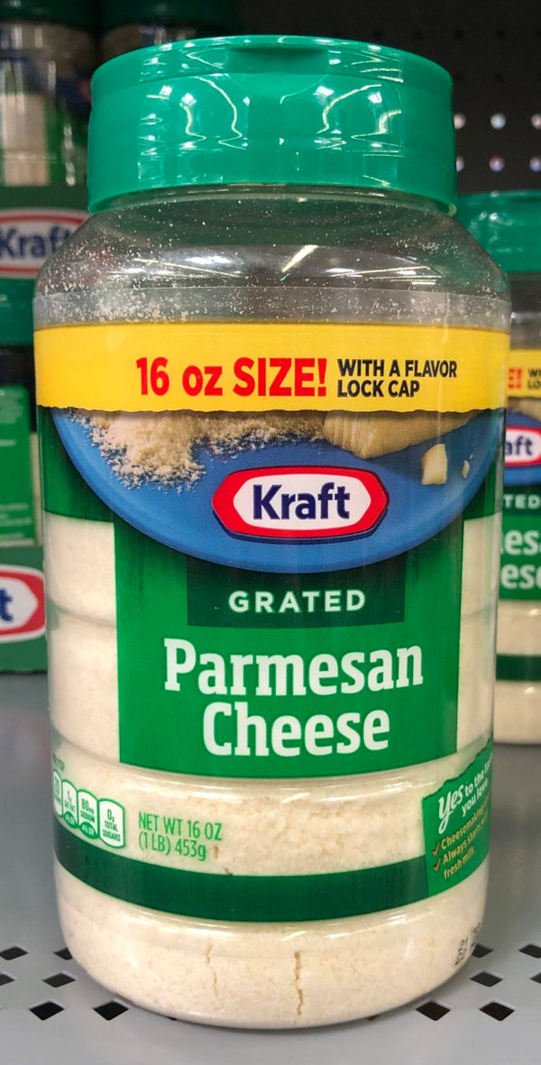Kraft Grated Cheese Parmesan Cheese 16 oz Jar Spaghetti Alfredo