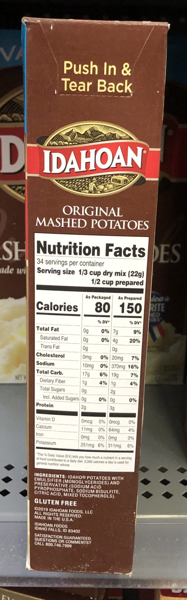 Idahoan Original Mashed Potatoes 26.2 oz Instant Dried Gravy Taters