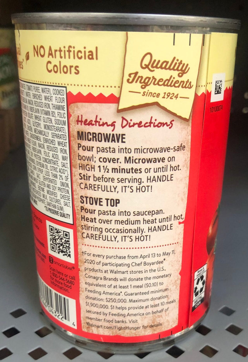 16 Chef Boyardee Spaghetti and Meatballs 15 oz Cans Pasta Sauce