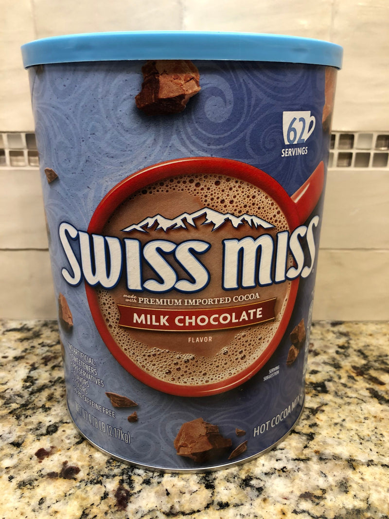 2 Swiss Miss Milk Chocolate Hot Cocoa Mix Canister 76.5 oz