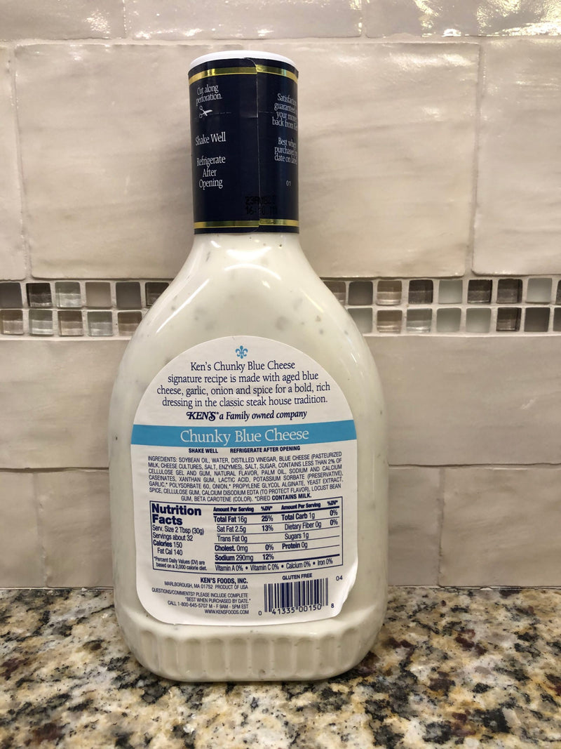 2 Bottles Ken's Steak House Chunky Blue Cheese Salad Dressing 32 oz.