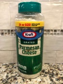 THREE Kraft Grated Cheese Parmesan Cheese 24 oz Jar Spaghetti Alfredo