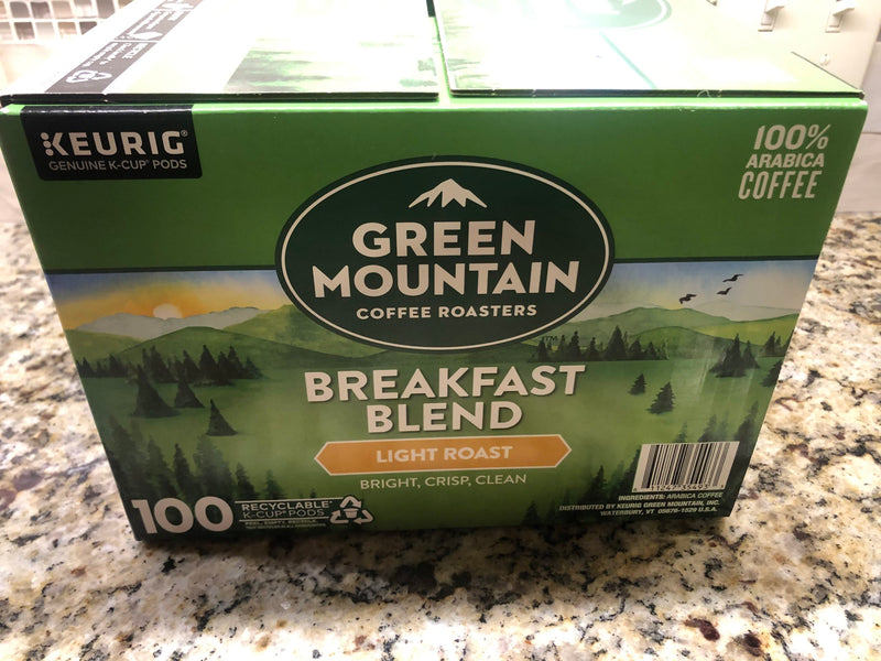 Green Mountain Breakfast Blend Coffee 100 ct Keurig K cup Pods