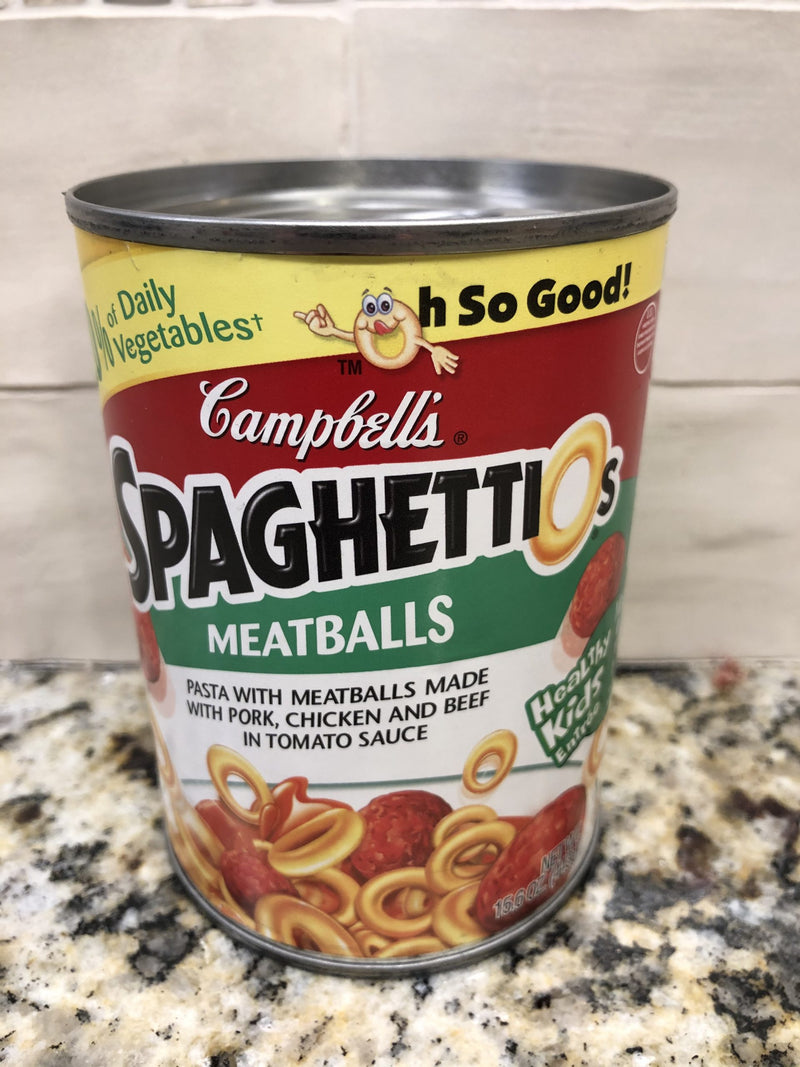11 Campbell's SpaghettiOs Pasta with Meatballs Cans Tomato Sauce