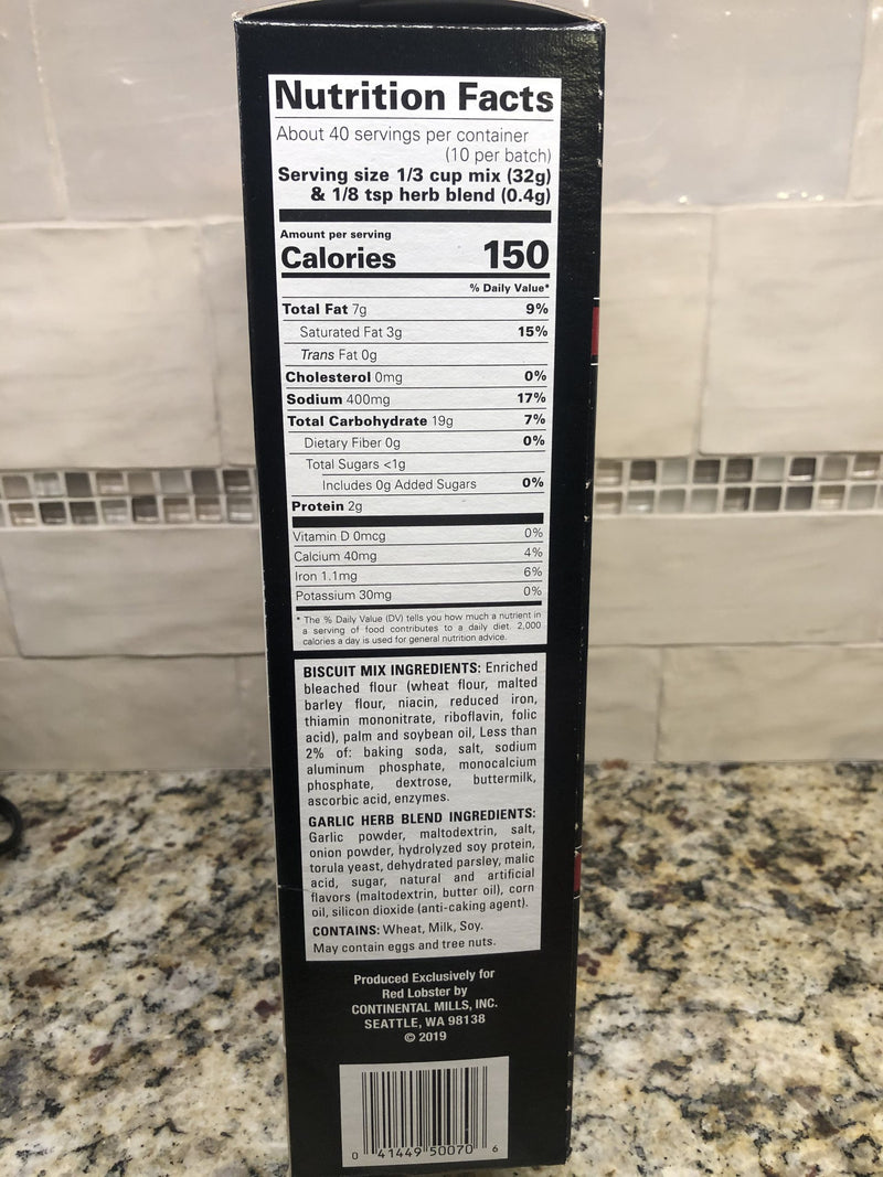 Red Lobster Cheddar Bay Biscuit Mix 4 pk./2 lbs. Makes 40 biscuits