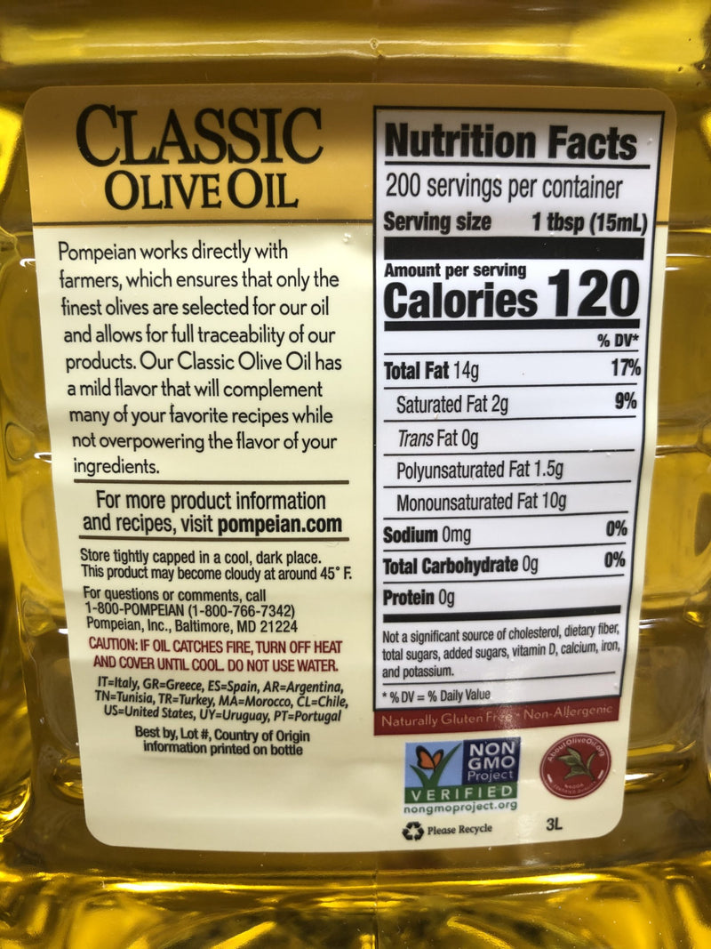 Pompeian Classic Olive Oil 2 pk 101 oz Bottle Cooking