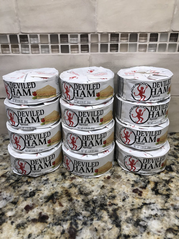 12 CANS Underwood Deviled Ham Spread 2.25 oz. Can Sandwich Egg