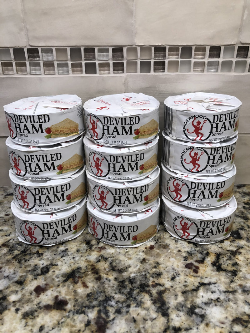 12 CANS Underwood Deviled Ham Spread 2.25 oz. Can Sandwich Egg